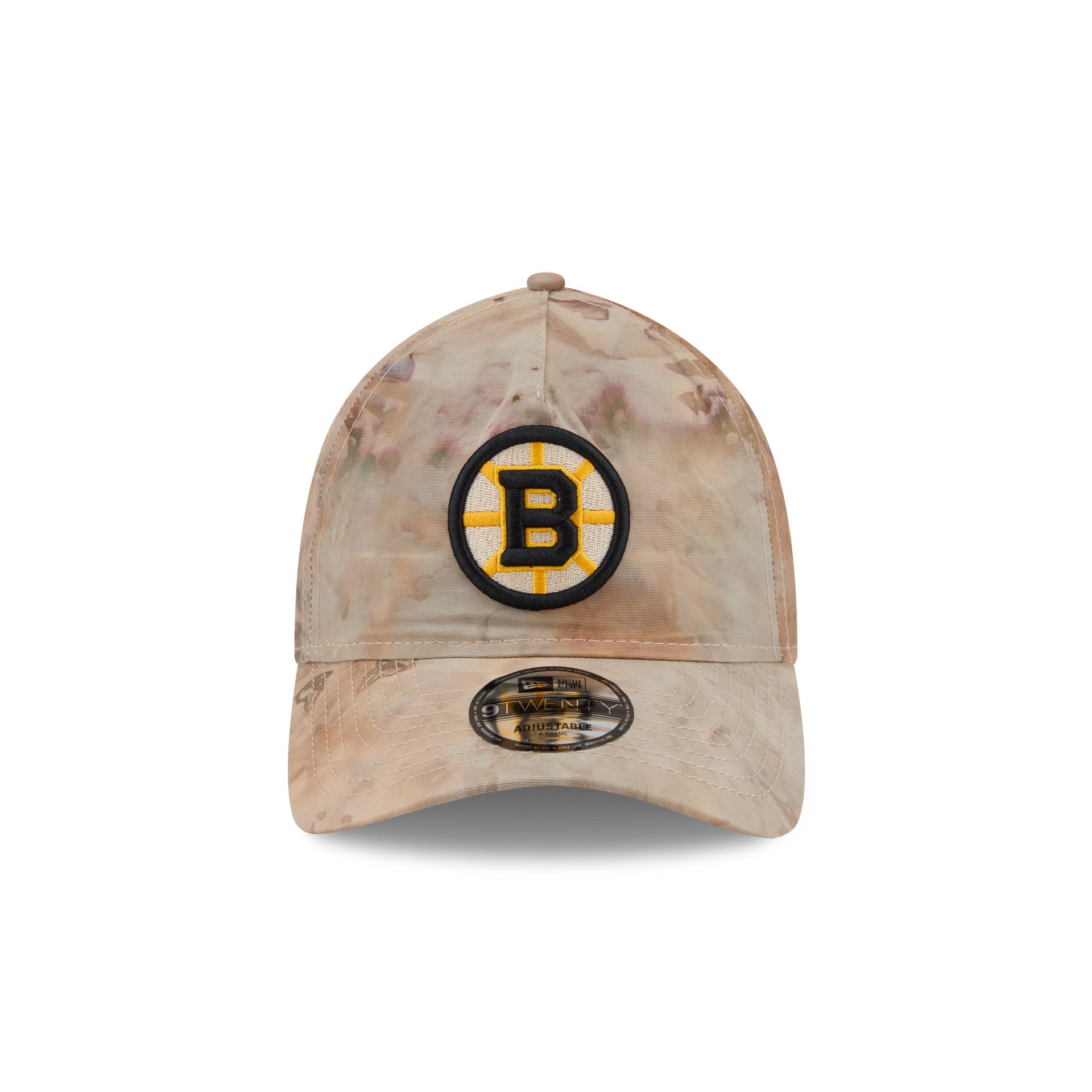 Boston Bruins Washed Nylon Brown 9TWENTY A-Frame Adjustable Hat