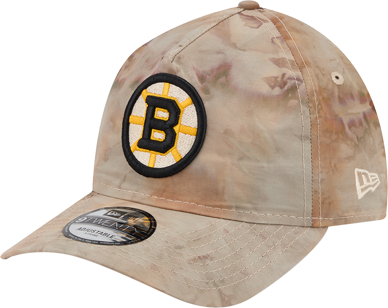 Boston Bruins Washed Nylon Brown 9TWENTY A-Frame Adjustable Hat