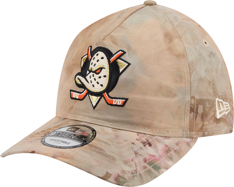 Anaheim Ducks Washed Nylon Brown 9TWENTY A-Frame Adjustable Hat