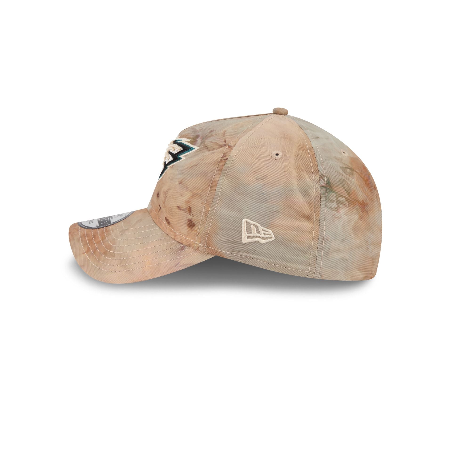 Philadelphia Eagles Washed Nylon Brown 9TWENTY A-Frame Adjustable Hat