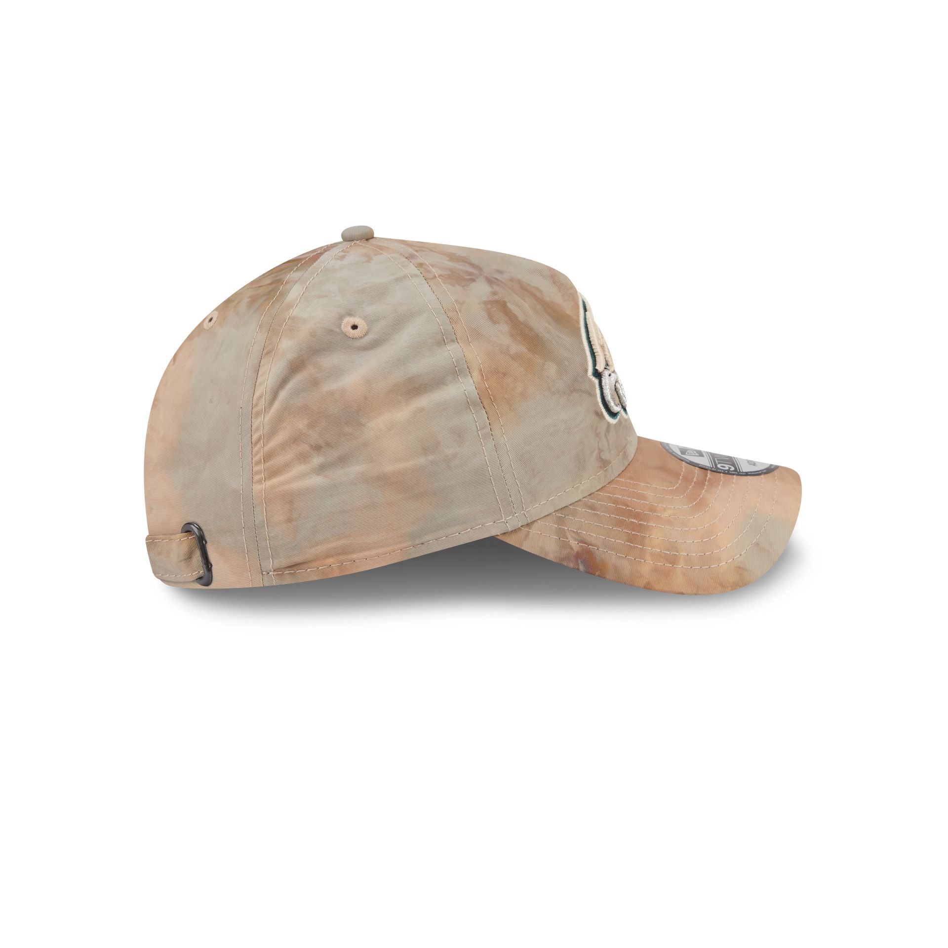 Philadelphia Eagles Washed Nylon Brown 9TWENTY A-Frame Adjustable Hat