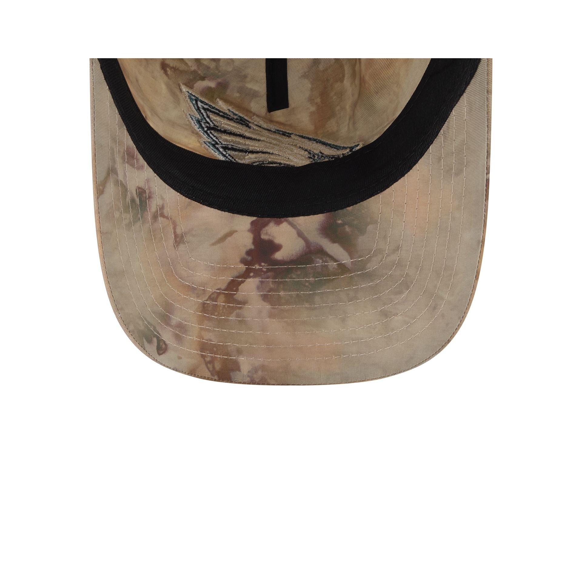 Philadelphia Eagles Washed Nylon Brown 9TWENTY A-Frame Adjustable Hat