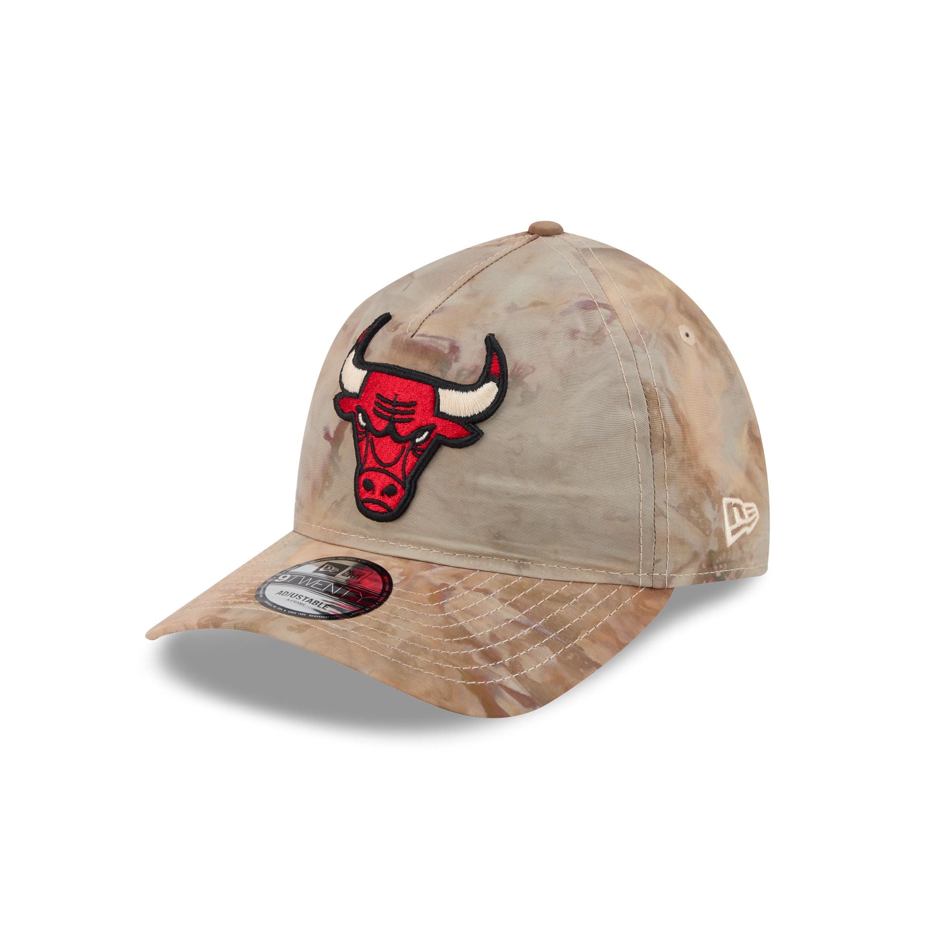 Chicago Bulls Washed Nylon Brown 9TWENTY A-Frame Adjustable Hat