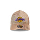 Los Angeles Lakers Washed Nylon Brown 9TWENTY A-Frame Adjustable Hat