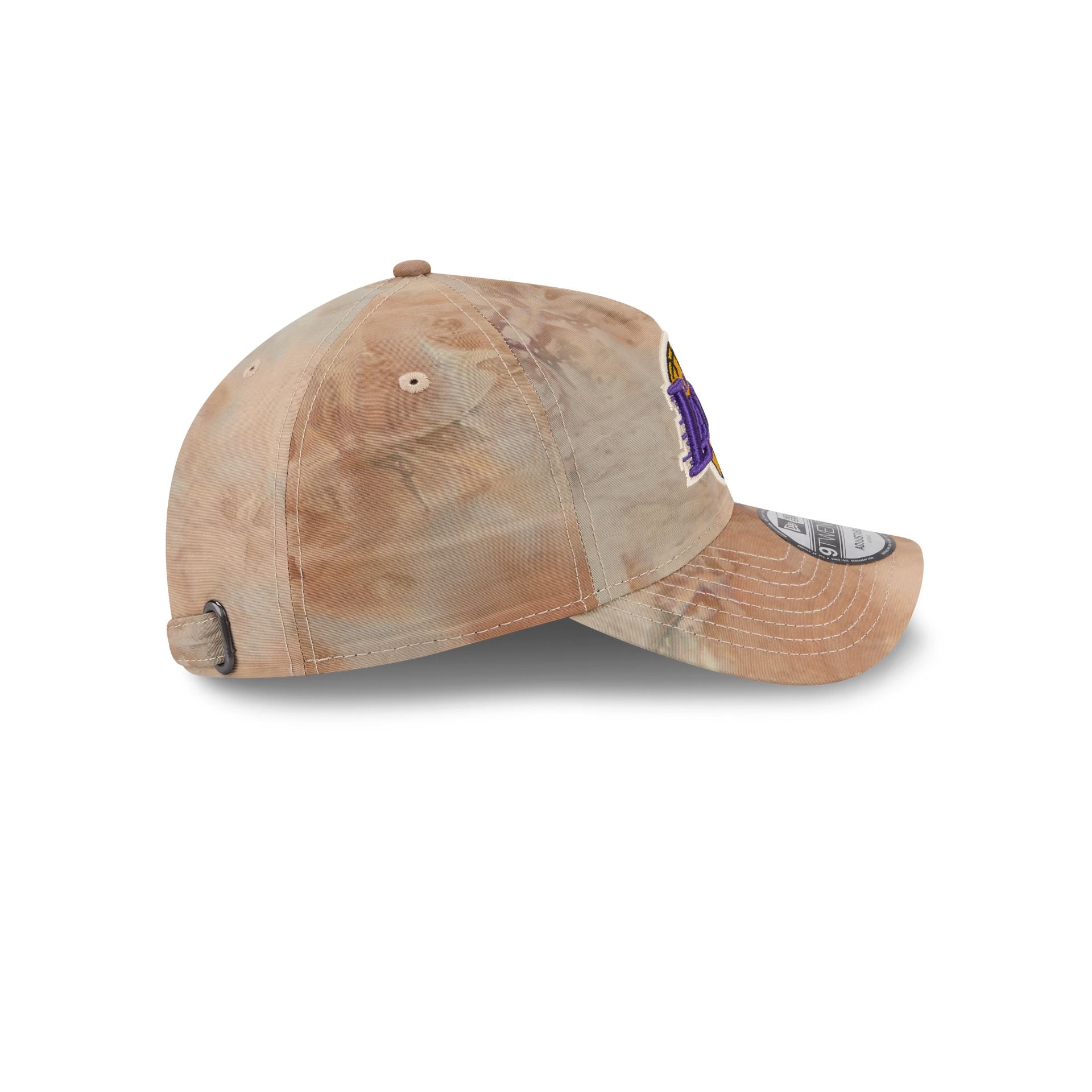 Los Angeles Lakers Washed Nylon Brown 9TWENTY A-Frame Adjustable Hat