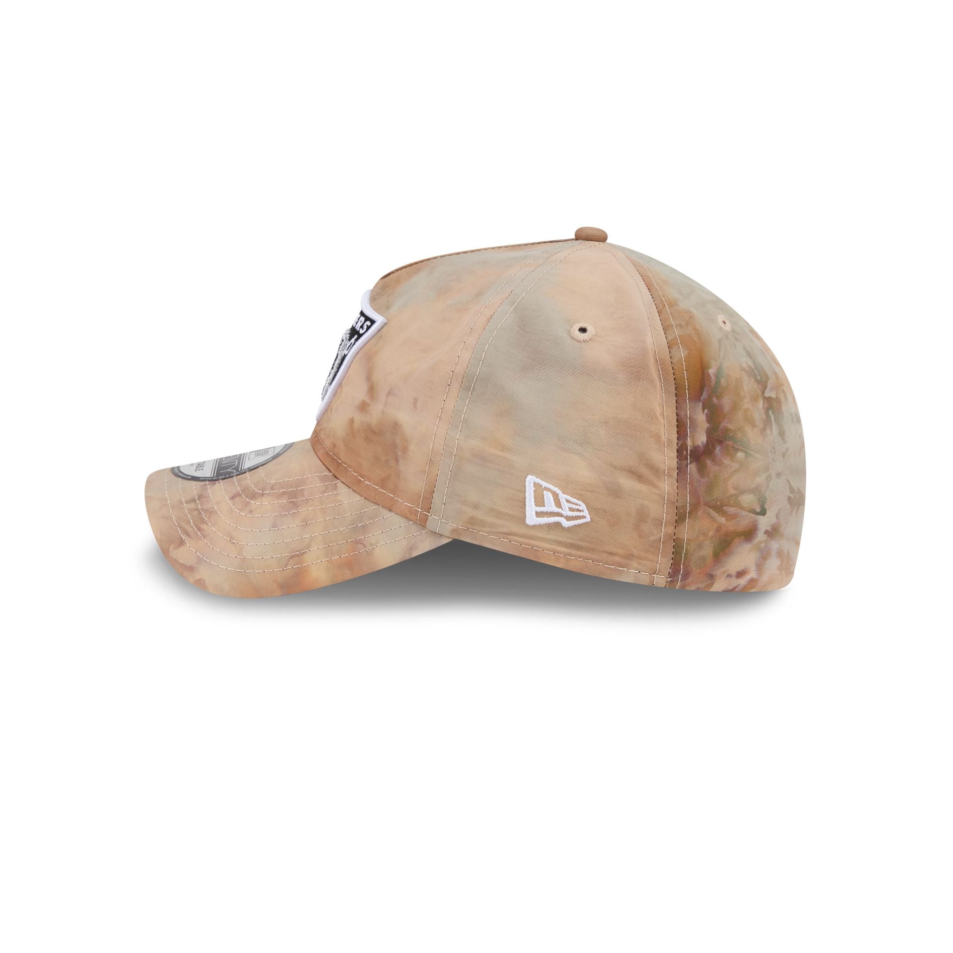 Las Vegas Raiders Washed Nylon Brown 9TWENTY A-Frame Adjustable Hat