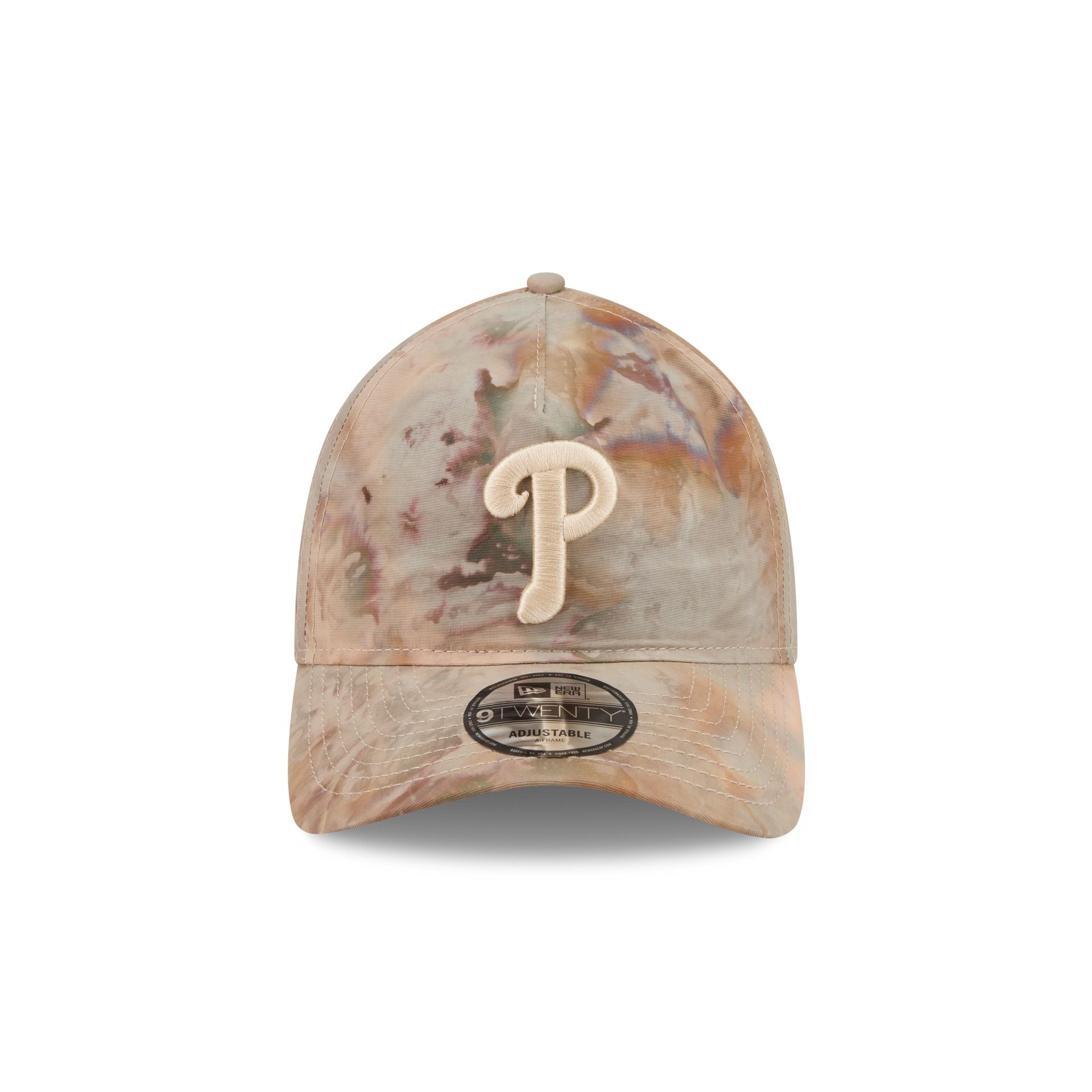 Philadelphia Phillies Washed Nylon Brown 9TWENTY A-Frame Adjustable Hat