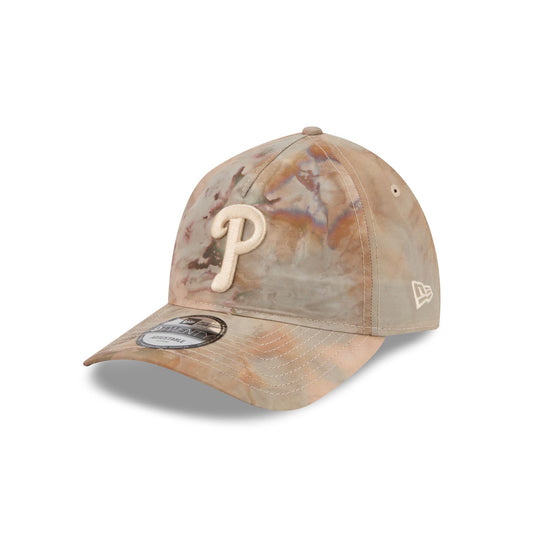 Philadelphia Phillies Washed Nylon Brown 9TWENTY A-Frame Adjustable Hat