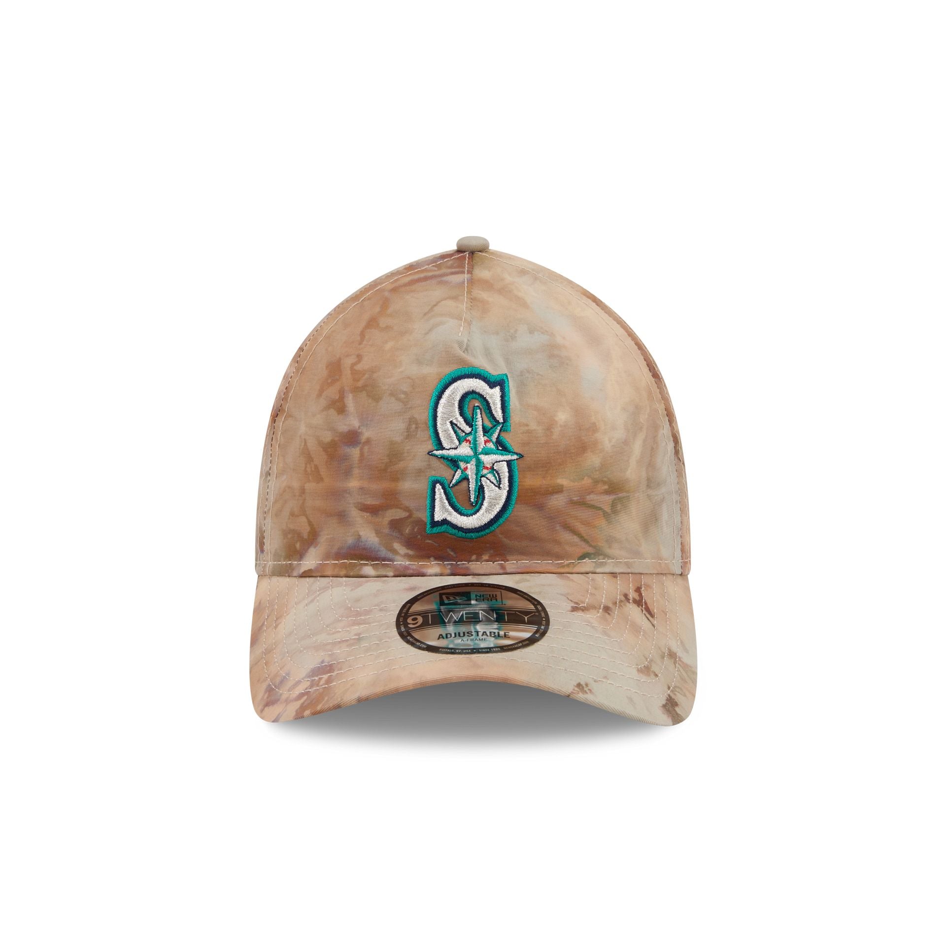 Seattle Mariners Washed Nylon Brown 9TWENTY A-Frame Adjustable Hat