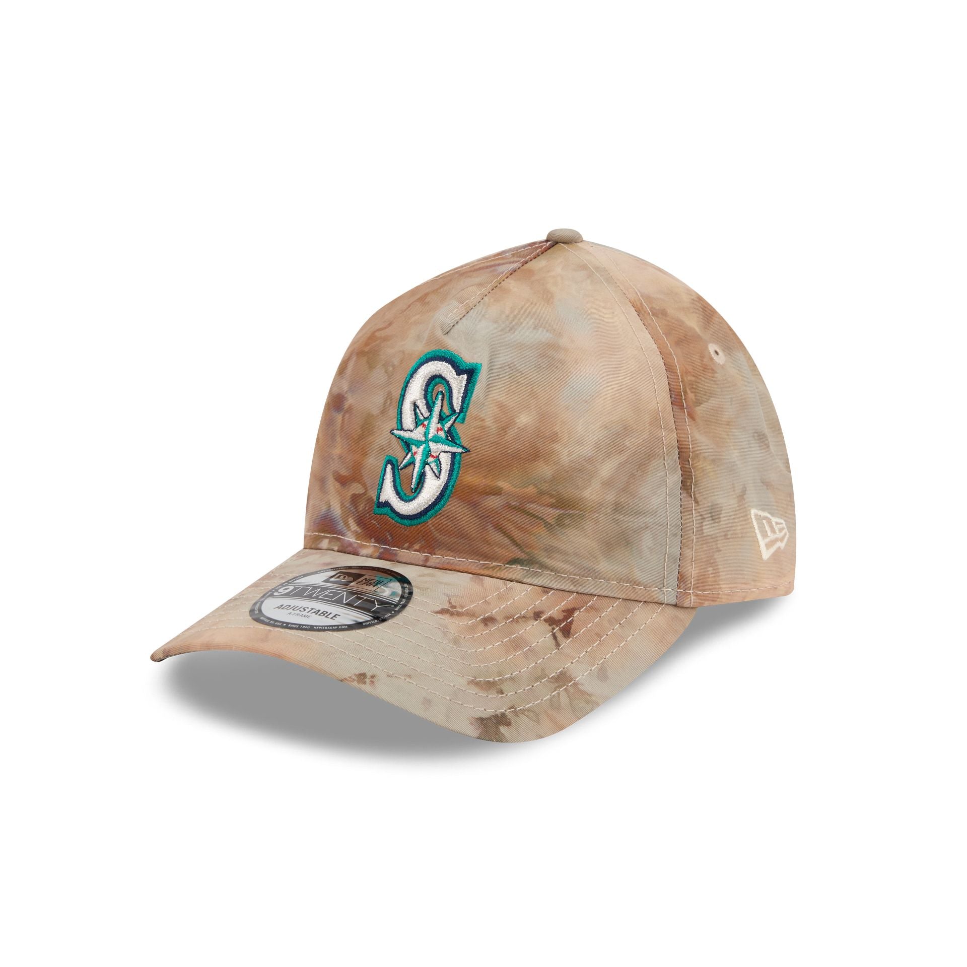 Seattle Mariners Washed Nylon Brown 9TWENTY A-Frame Adjustable Hat