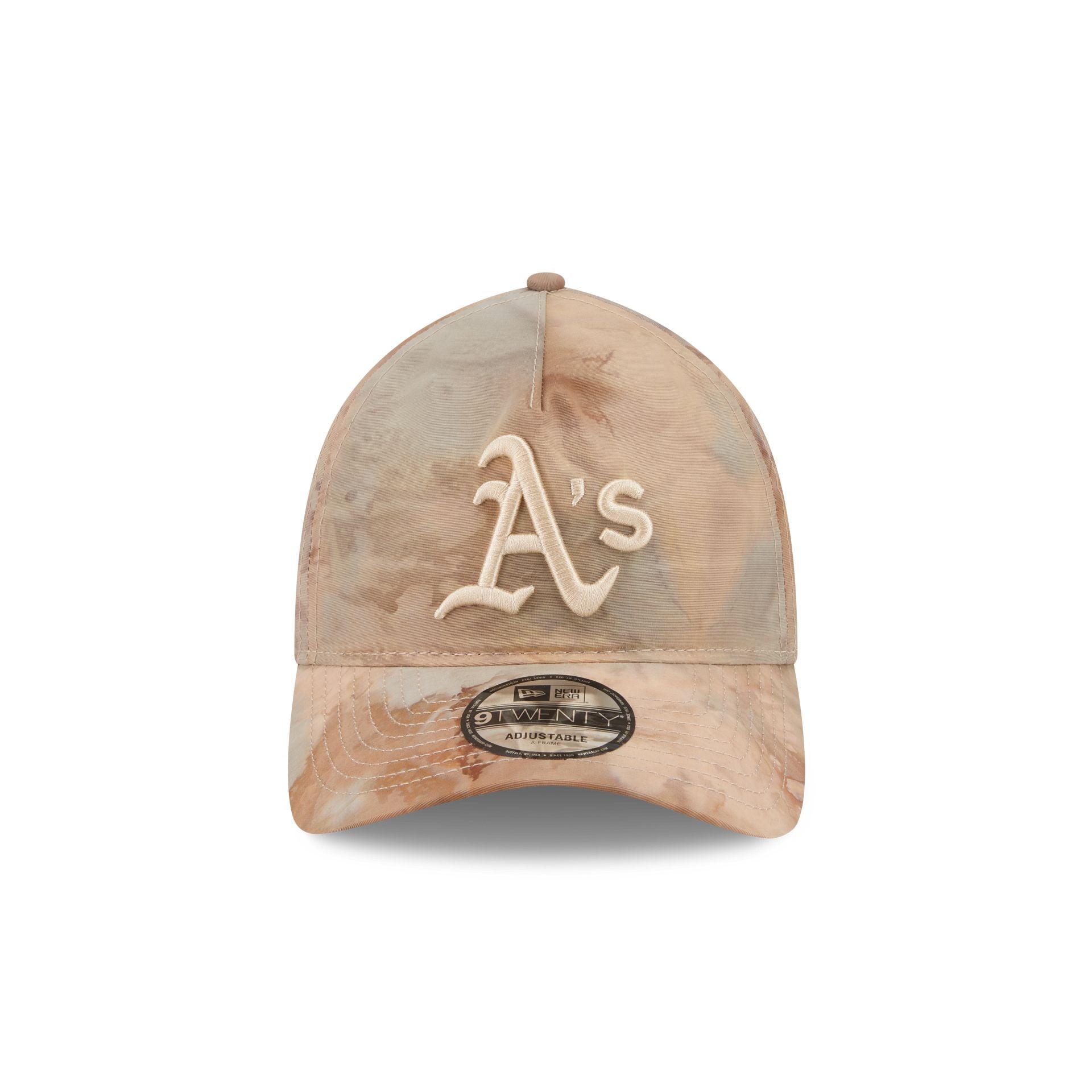 Athletics Washed Nylon Brown 9TWENTY A-Frame Adjustable Hat