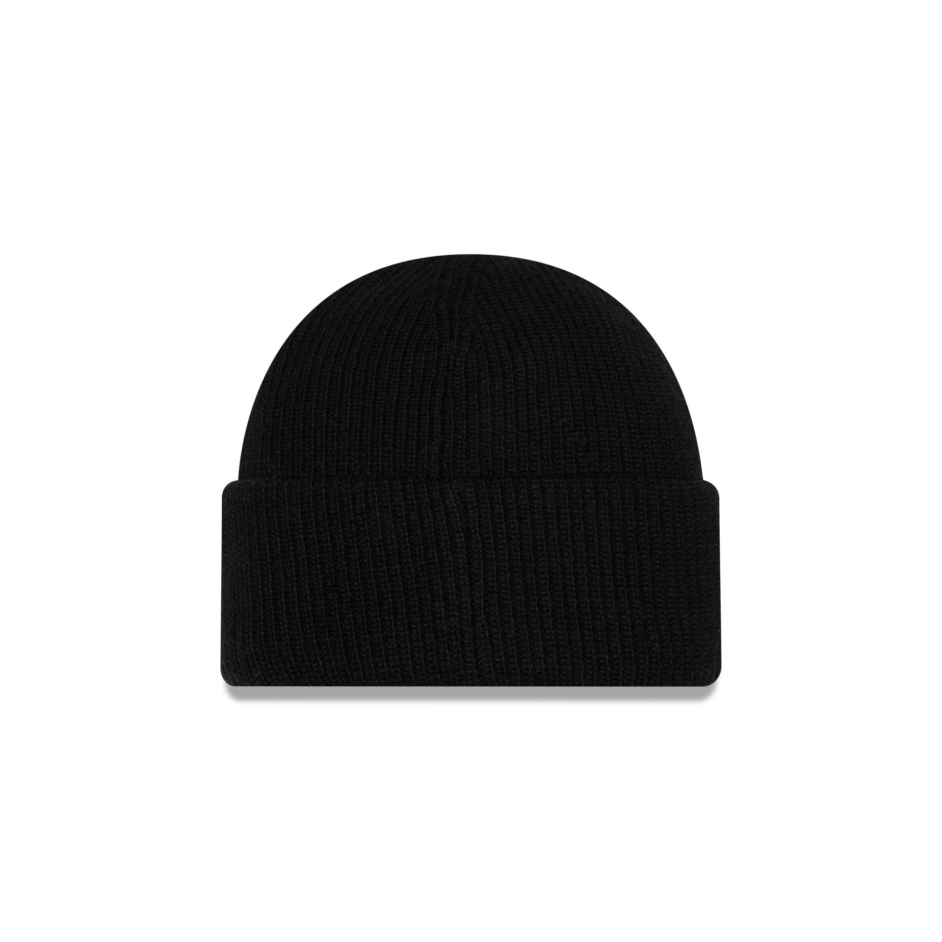 New Era Cap Woolen Black Short Cuff Knit Beanie Hat