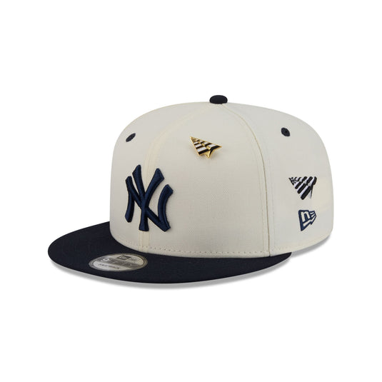 Paper Planes x New York Yankees Chrome White 9FIFTY Snapback Hat - New Era Cap