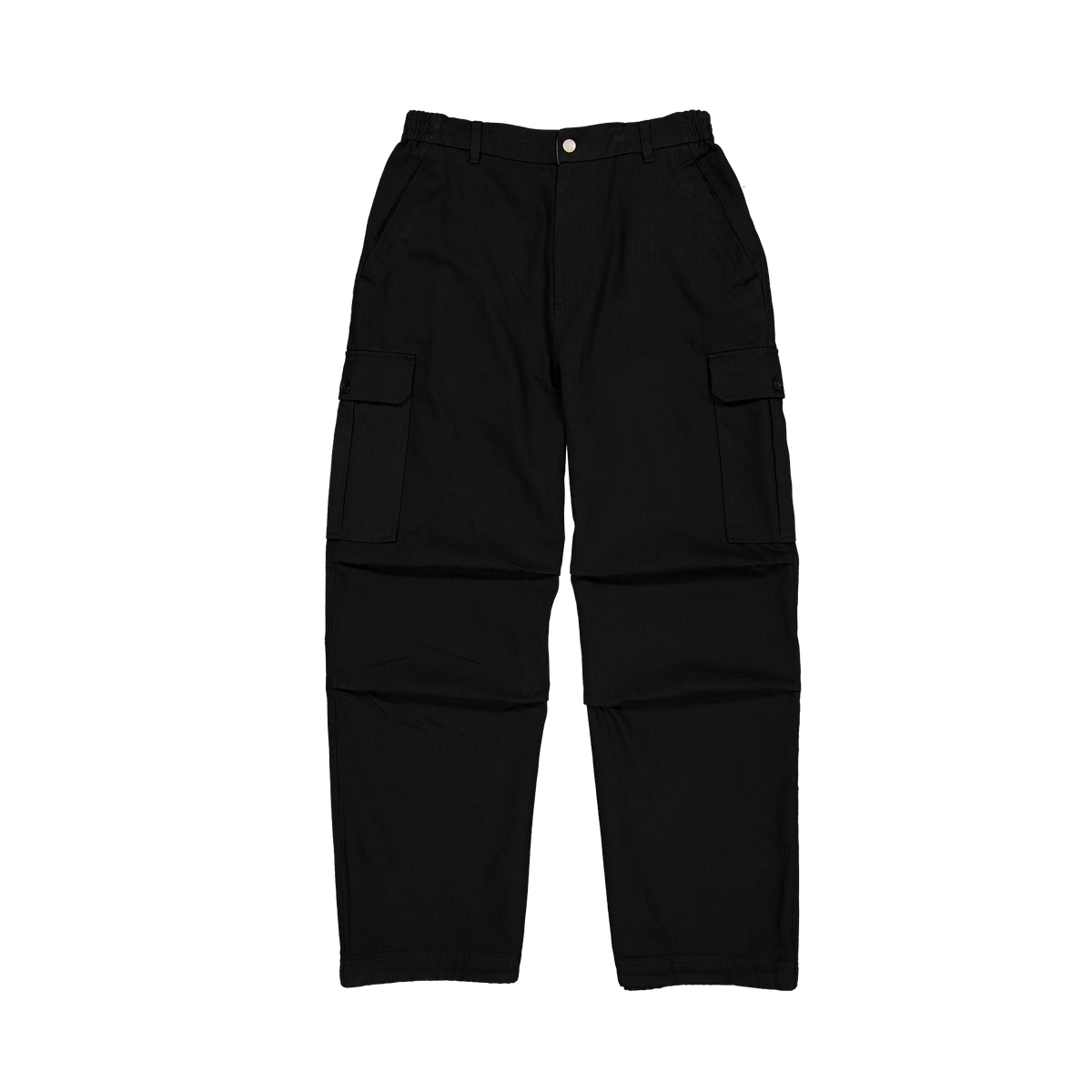 New Era Branded Cap Commuters Black Loose Cargo Pants