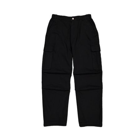 New Era Branded Cap Commuters Black Loose Cargo Pants