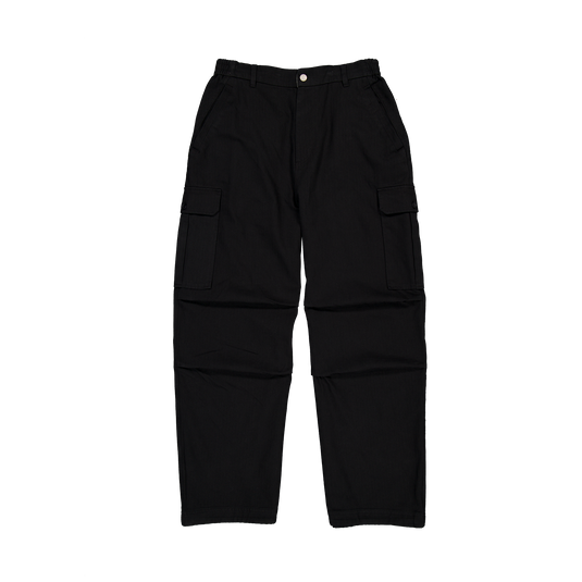 New Era Branded Cap Commuters Black Loose Cargo Pants