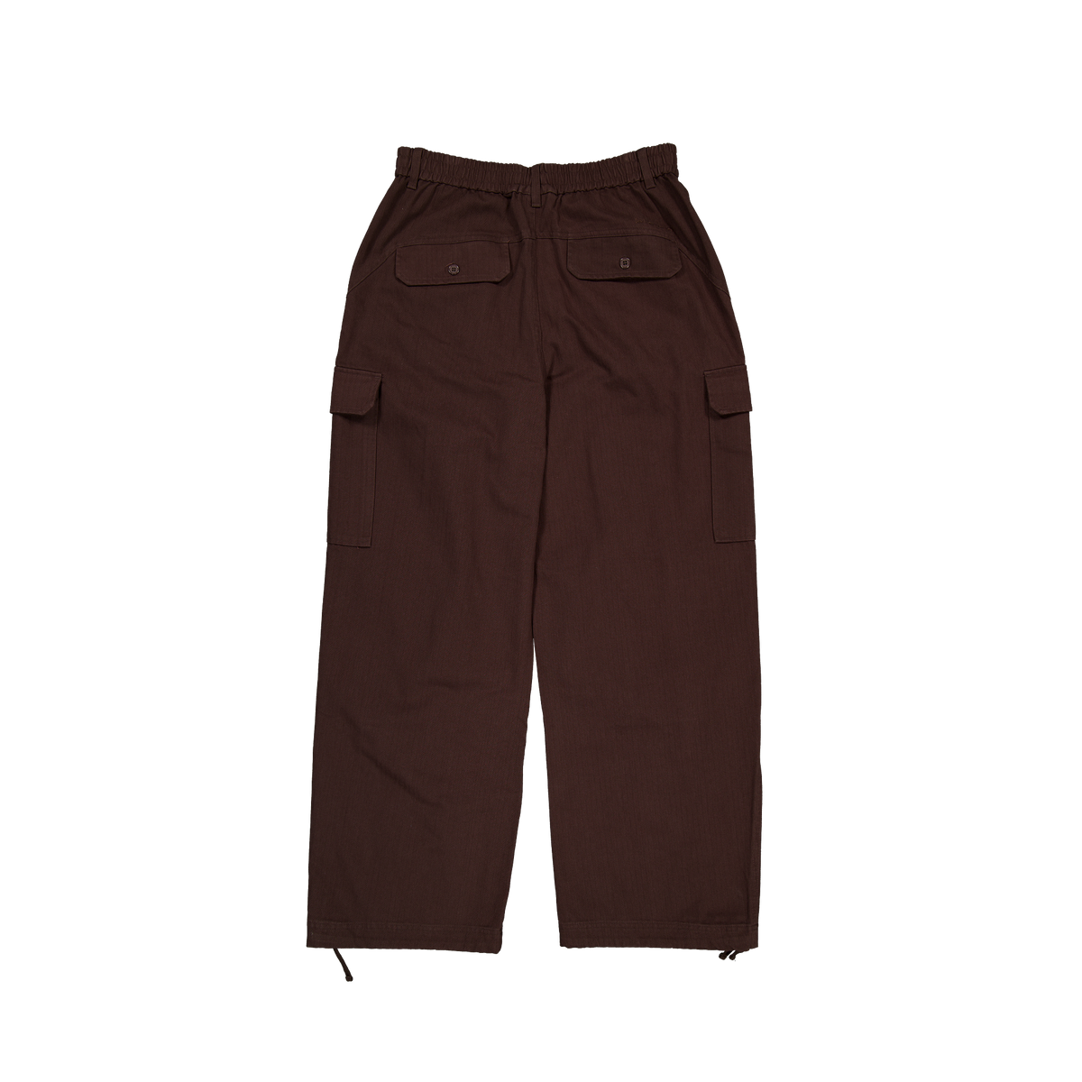 New Era Branded Cap Commuters Brown Suede Loose Cargo Pants