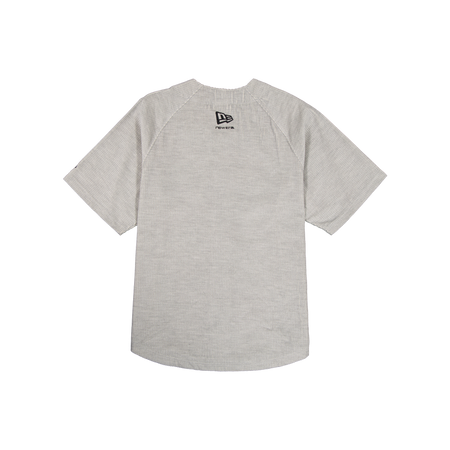 New Era Branded Cap Commuters Raglan Heather Gray Baseball Jersey