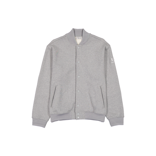 New Era Branded Cap Commuters Heritage Heather Gray Varsity Jacket