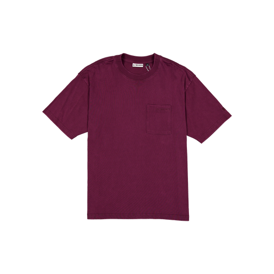 New Era Branded Alden II Heavyweight Maroon Pocket T-Shirt