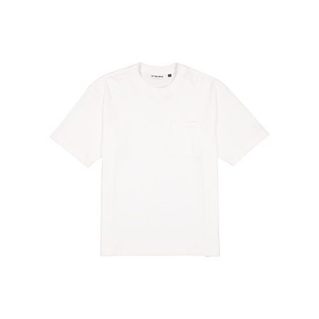 New Era Branded Alden II Heavyweight College White Pocket T-Shirt