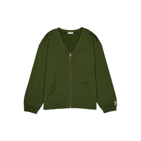 New Era Branded Alden Combat Moss Full-Zip Cardigan