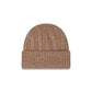 New Era Cap Woolen Khaki Cable Knit Beanie Hat