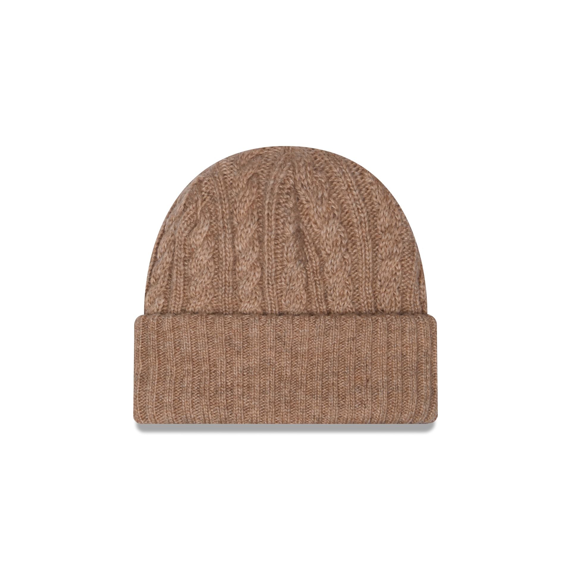 New Era Cap Woolen Khaki Cable Knit Beanie Hat