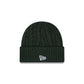 New Era Cap Woolen Emerald Cable Knit Beanie Hat