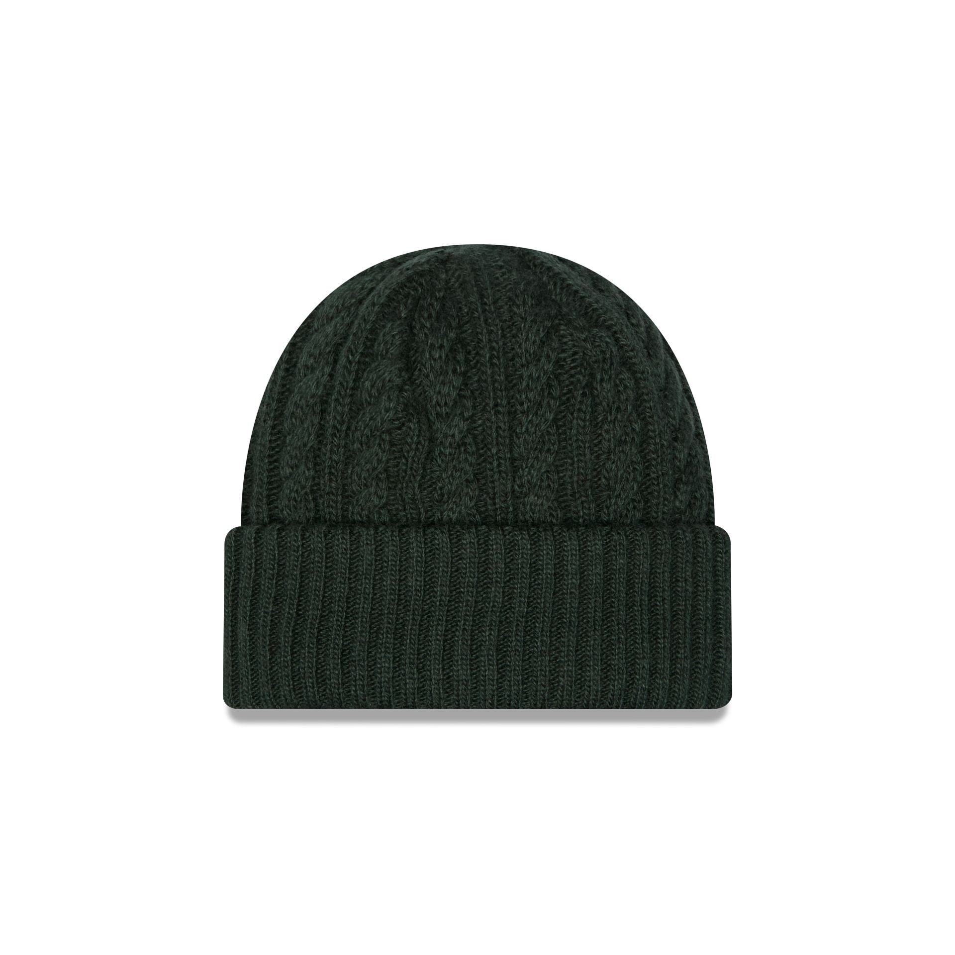 New Era Cap Woolen Emerald Cable Knit Beanie Hat