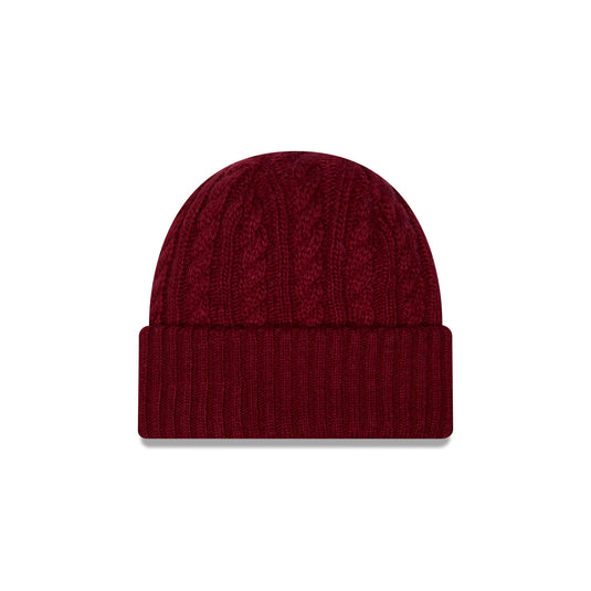 New Era Cap Woolen Cardinal Cable Knit Beanie Hat