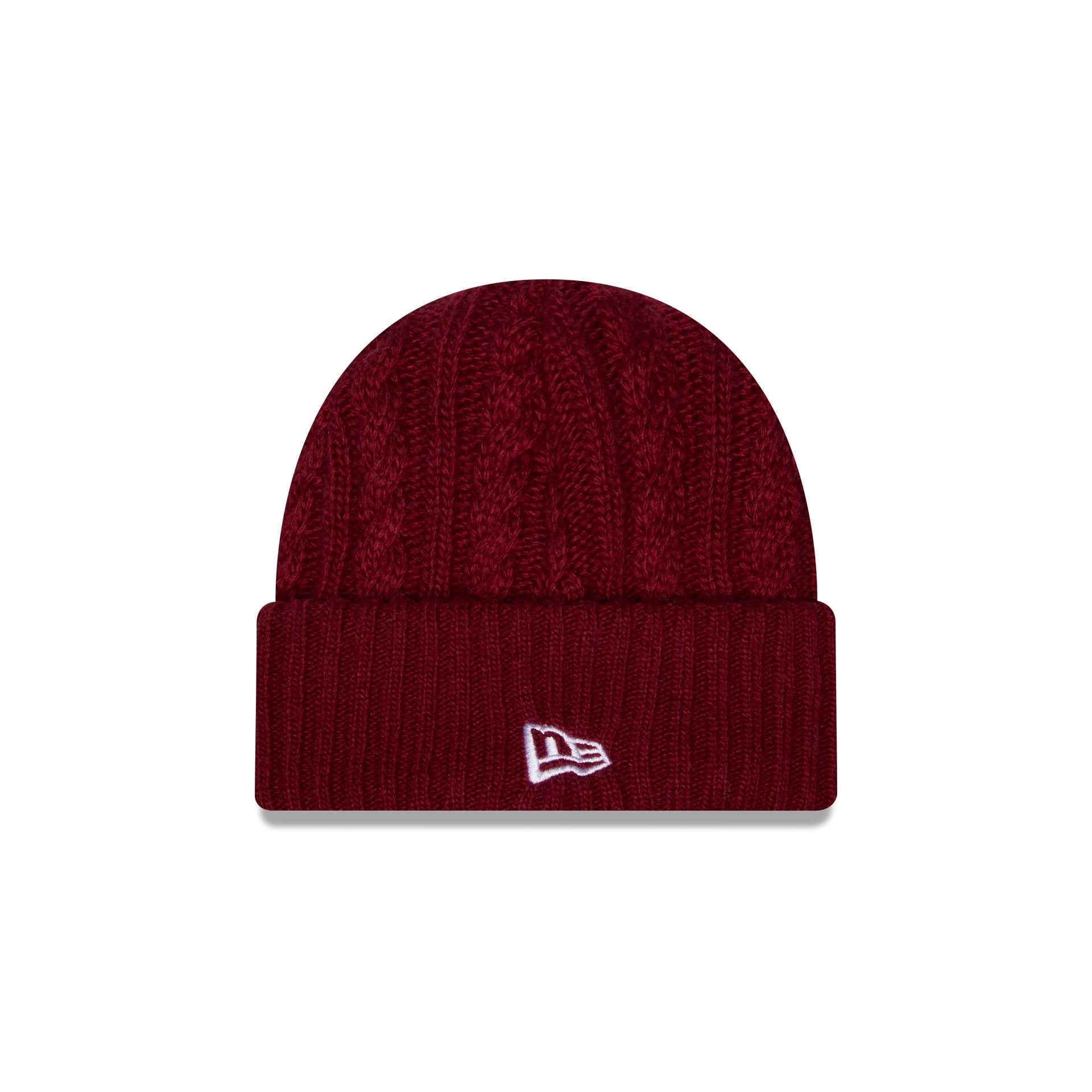 New Era Cap Woolen Cardinal Cable Knit Beanie Hat