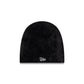 New Era Cap Fuzzy Black Cuffless Knit Beanie Hat