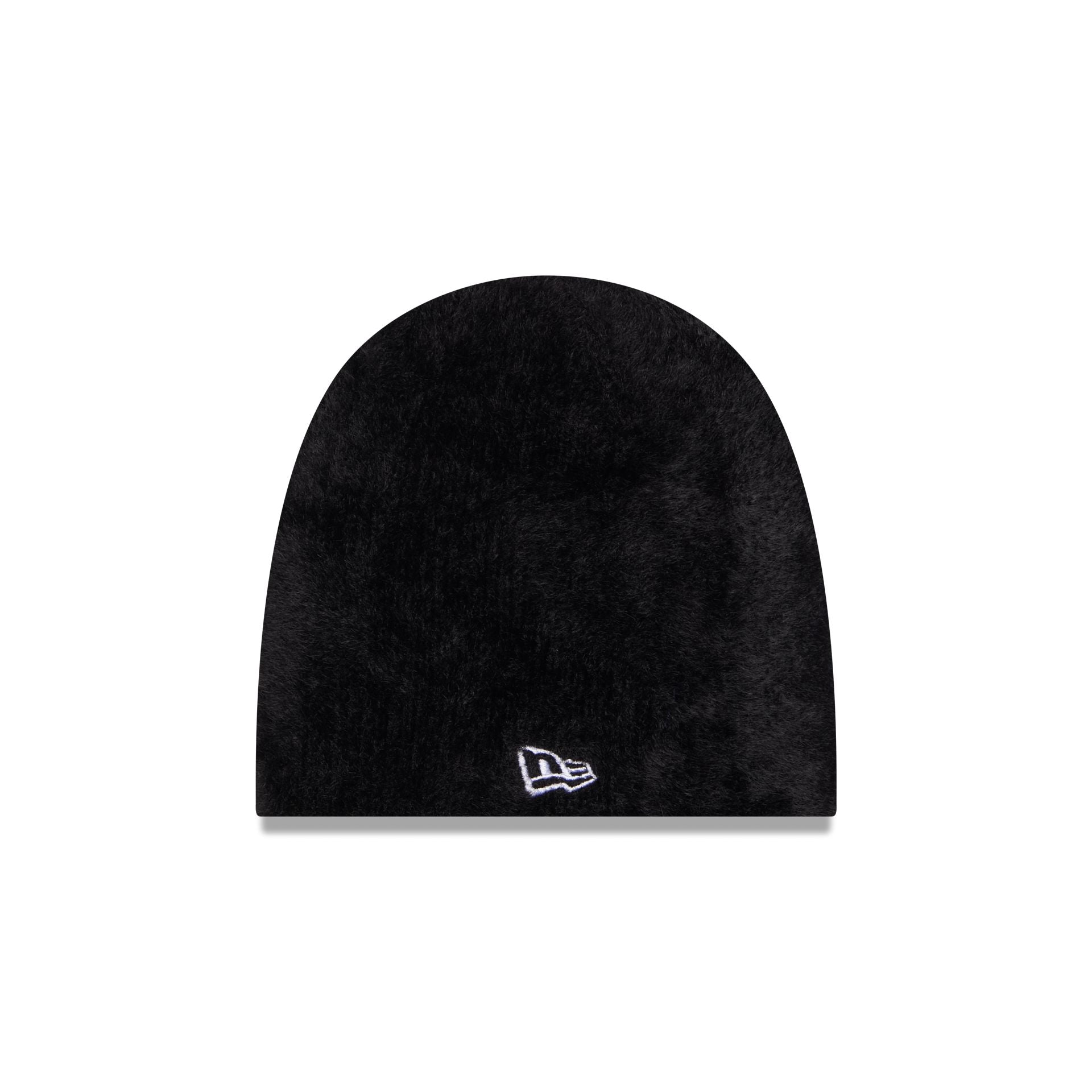 New Era Cap Fuzzy Black Cuffless Knit Beanie Hat