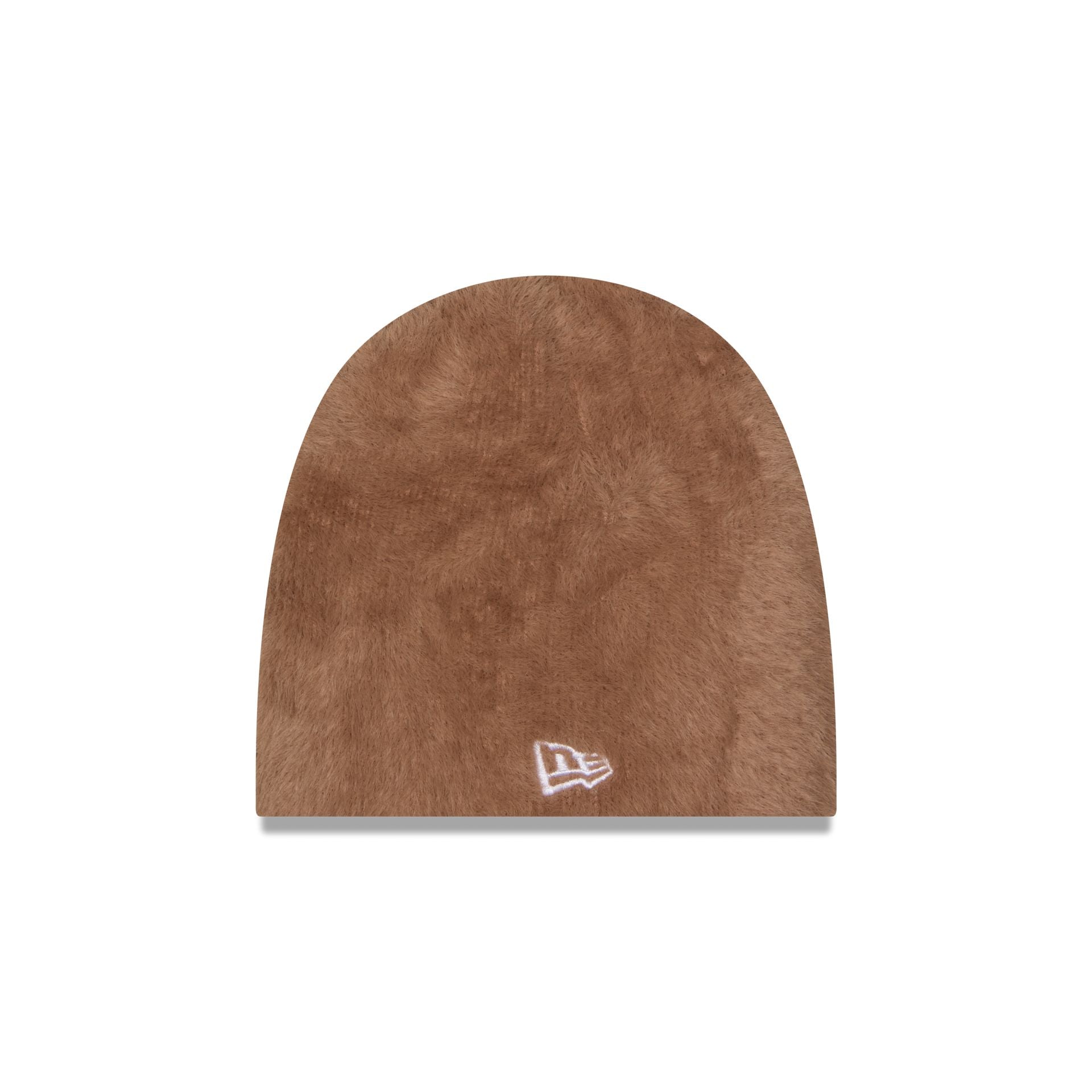 New Era Cap Fuzzy Khaki Cuffless Knit Beanie Hat
