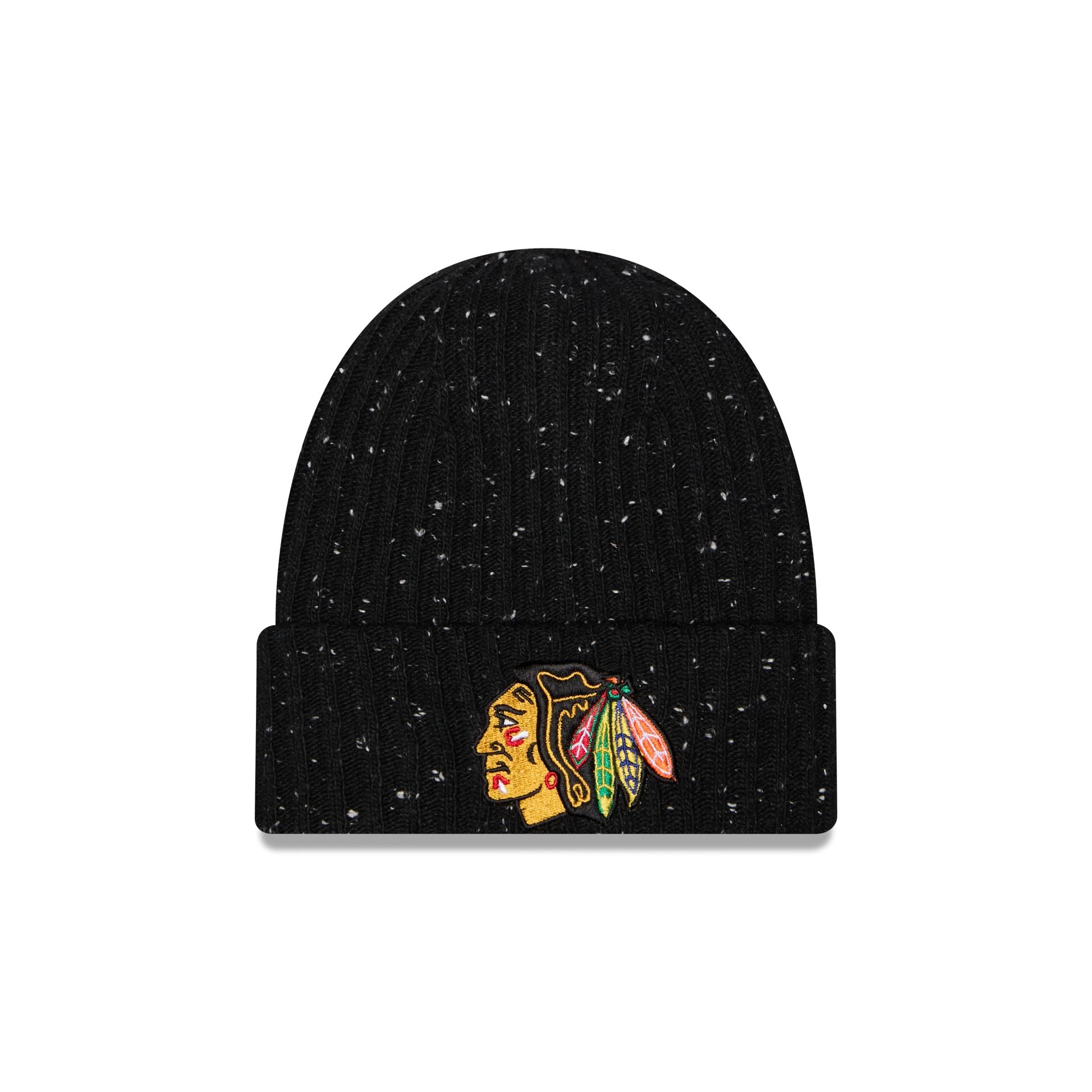 Chicago Blackhawks Speckled Cuff Knit Beanie Hat