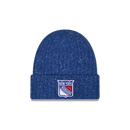 New York Rangers Speckled Cuff Knit Beanie Hat