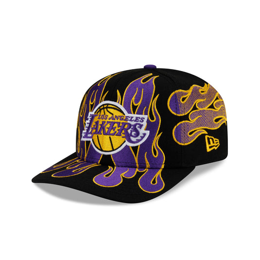 Nice Kicks x Los Angeles Lakers Y2K Flames 9FIFTY Original Fit Snapback Hat