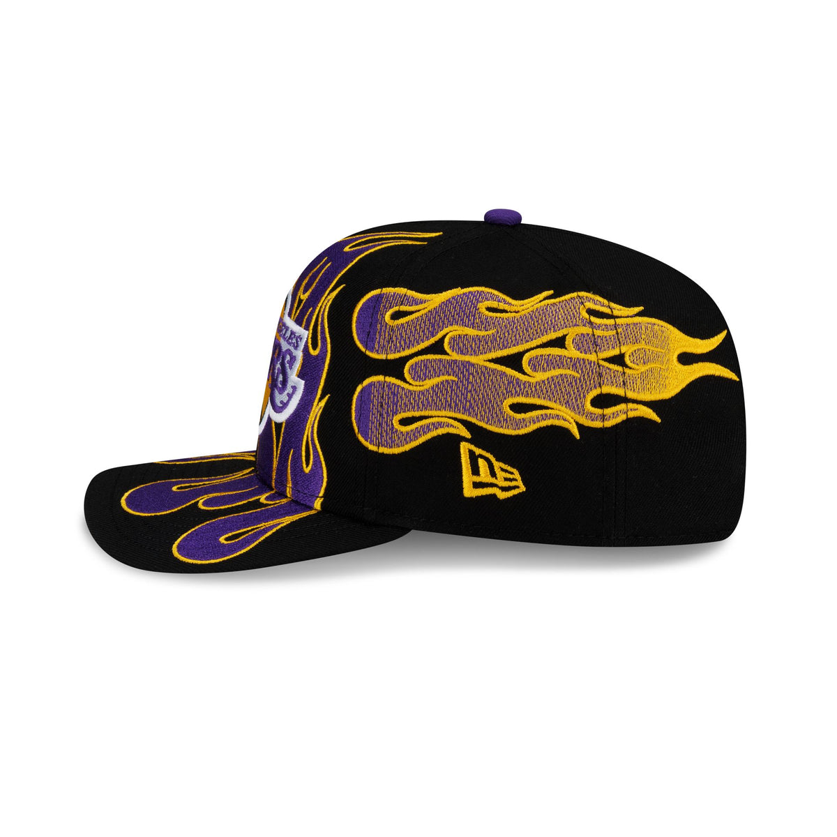 Nice Kicks x Los Angeles Lakers Y2K Flames 9FIFTY Original Fit Snapback Hat