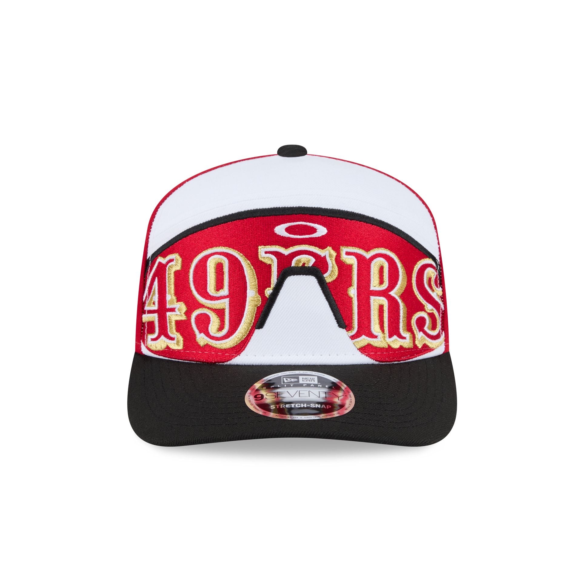 Oakley x San Francisco 49ers Sunglasses Split Panel 9SEVENTY Stretch-Snap Hat