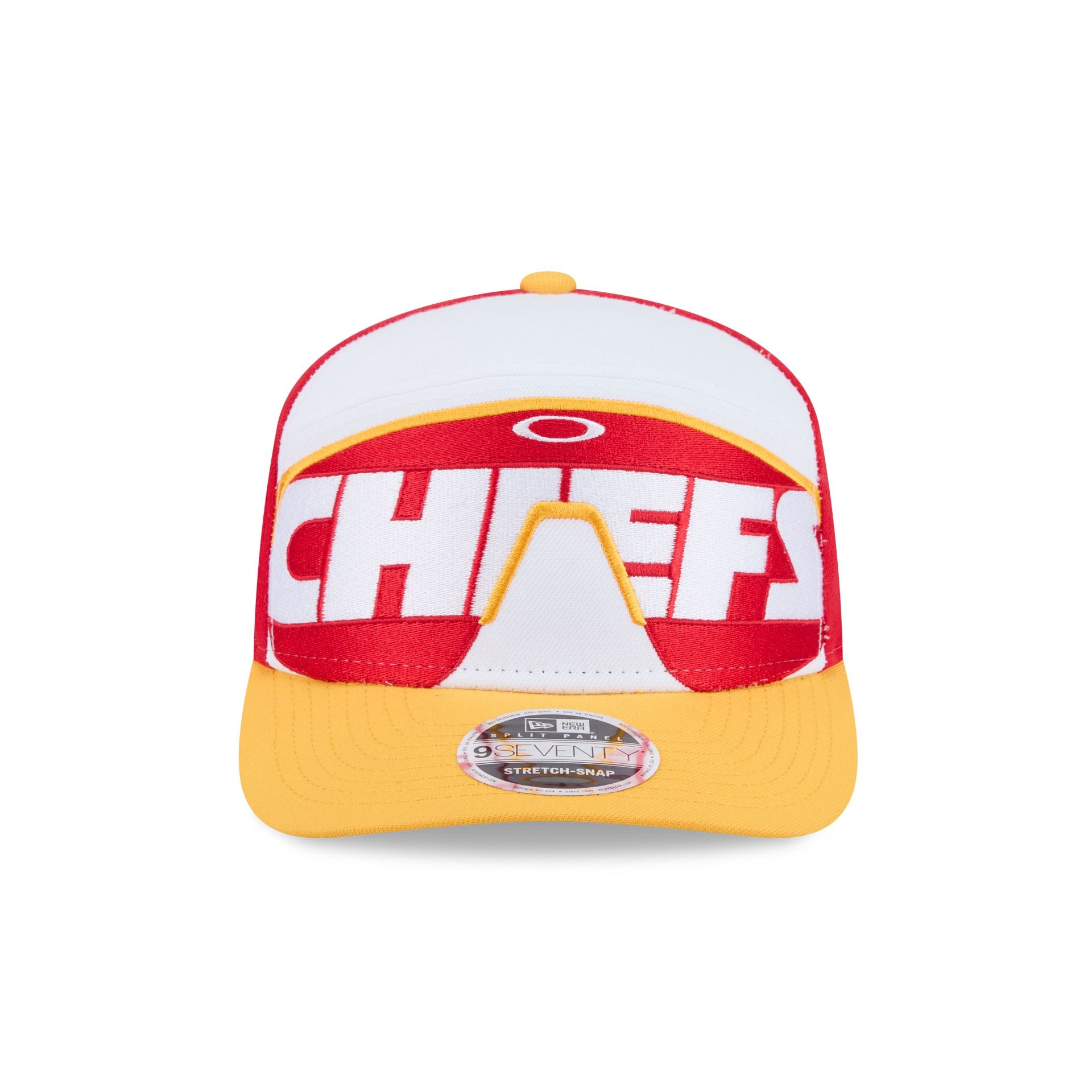 Oakley x Kansas City Chiefs Sunglasses Split Panel 9SEVENTY Stretch-Snap Hat