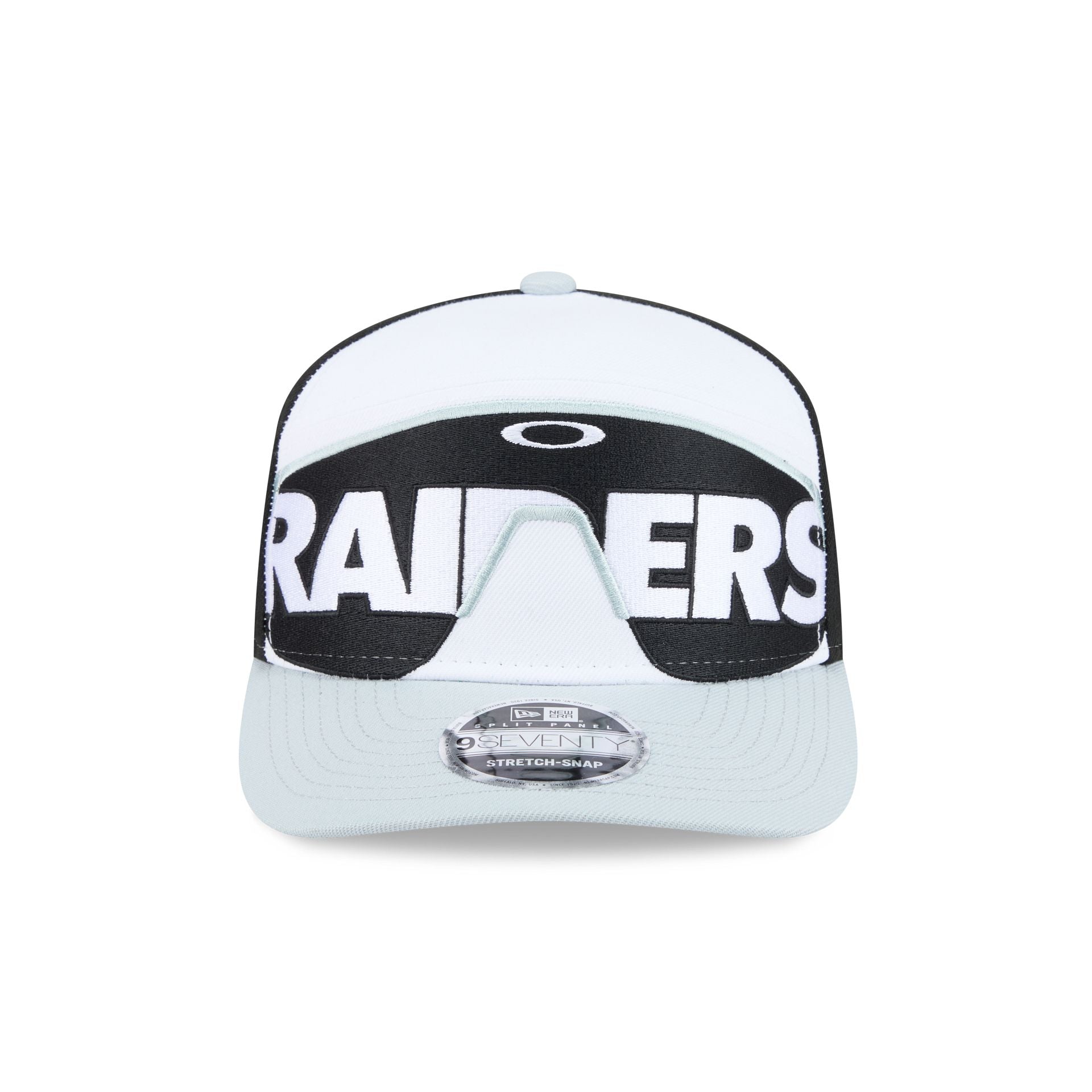 Oakley x Las Vegas Raiders Sunglasses Split Panel 9SEVENTY Stretch-Snap Hat