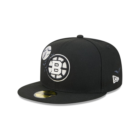 Boston Bruins Glow-in-the-Dark Bats 59FIFTY Fitted Hat