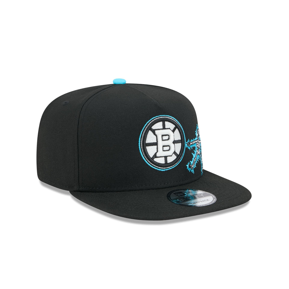Boston Bruins Electric Shock Skeleton 9FIFTY A-Frame Snapback Hat