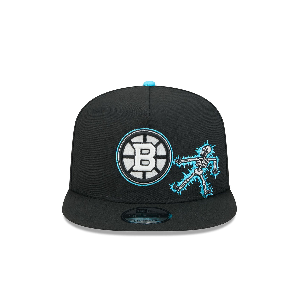 Boston Bruins Electric Shock Skeleton 9FIFTY A-Frame Snapback Hat