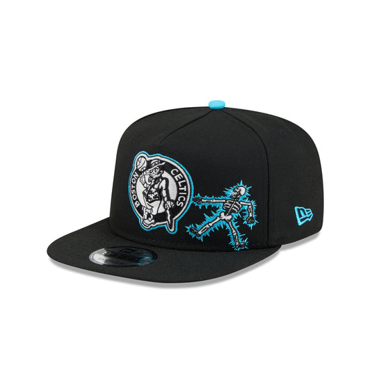 Boston Celtics Electric Shock Skeleton 9FIFTY A-Frame Snapback Hat