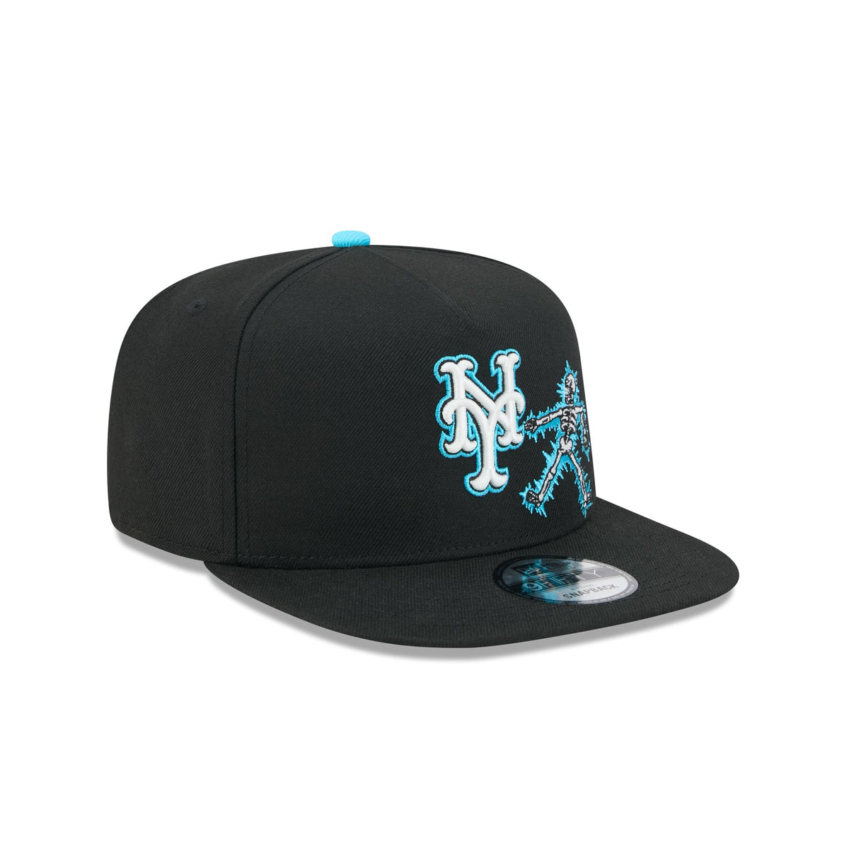 New York Mets Electric Shock Skeleton 9FIFTY A-Frame Snapback Hat