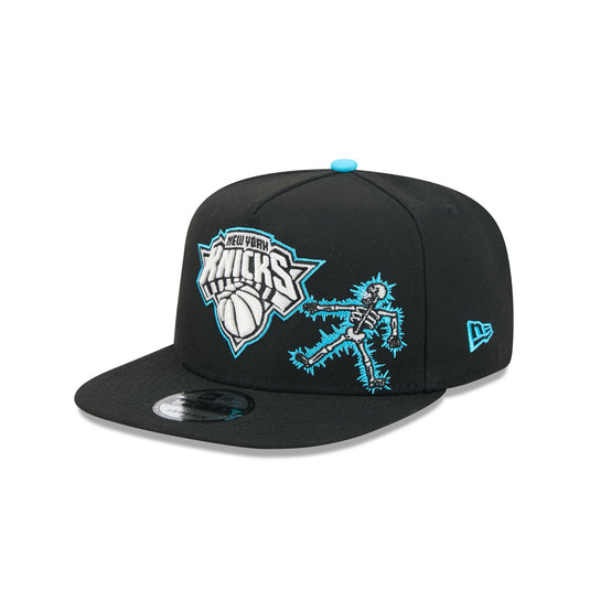 New York Knicks Electric Shock Skeleton 9FIFTY A-Frame Snapback Hat
