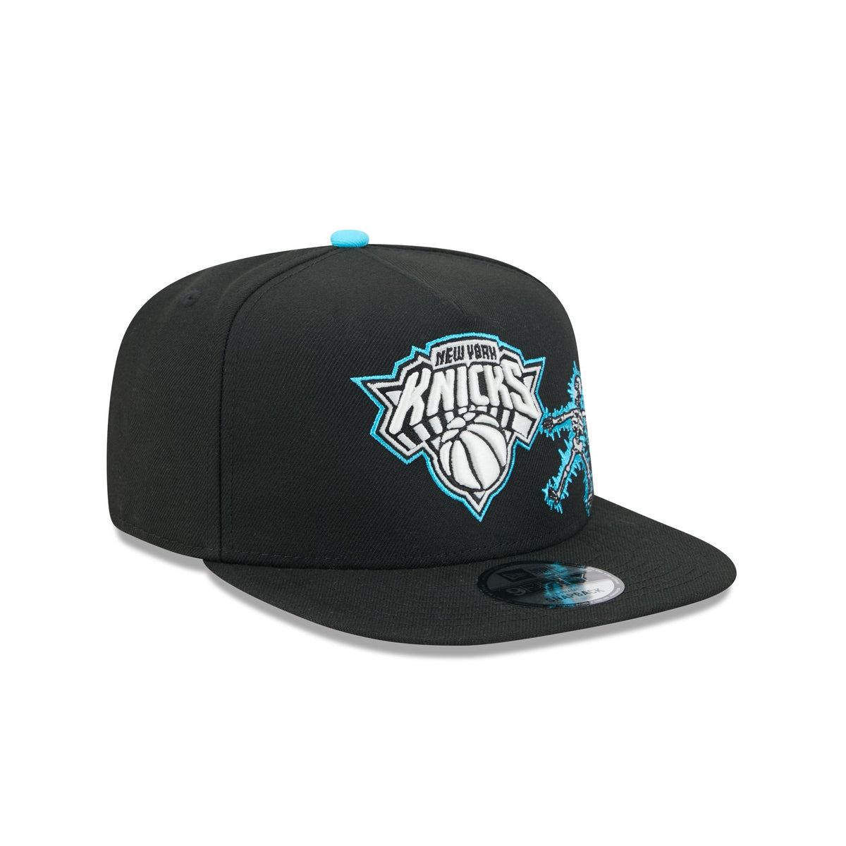 New York Knicks Electric Shock Skeleton 9FIFTY A-Frame Snapback Hat