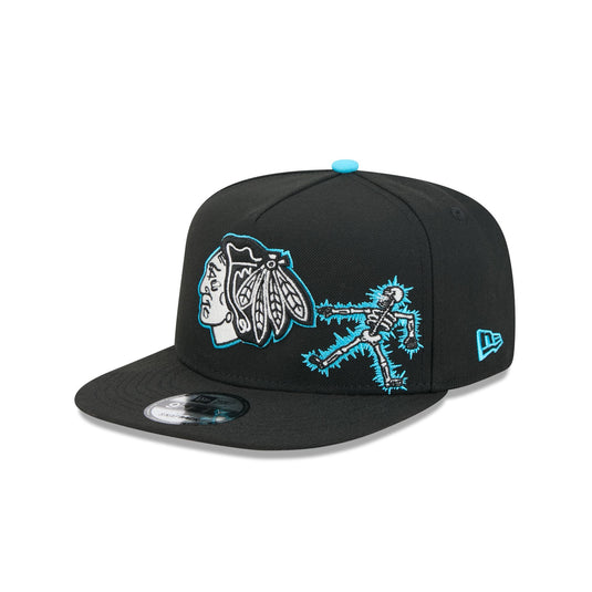 Chicago Blackhawks Electric Shock Skeleton 9FIFTY A-Frame Snapback Hat